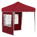 Pop-up partytent 195 x 195 x 245 cm Bordeauxrood Oxford Stof