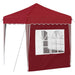 Pop-up partytent 195 x 195 x 245 cm Bordeauxrood Oxford Stof