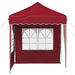 Pop-up partytent 195 x 195 x 245 cm Bordeauxrood Oxford Stof
