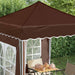 Pop-up partytent 195 x 195 x 245 cm Bruin Oxford Stof