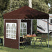 Pop-up partytent 195 x 195 x 245 cm Bruin Oxford Stof