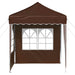 Pop-up partytent 195 x 195 x 245 cm Bruin Oxford Stof