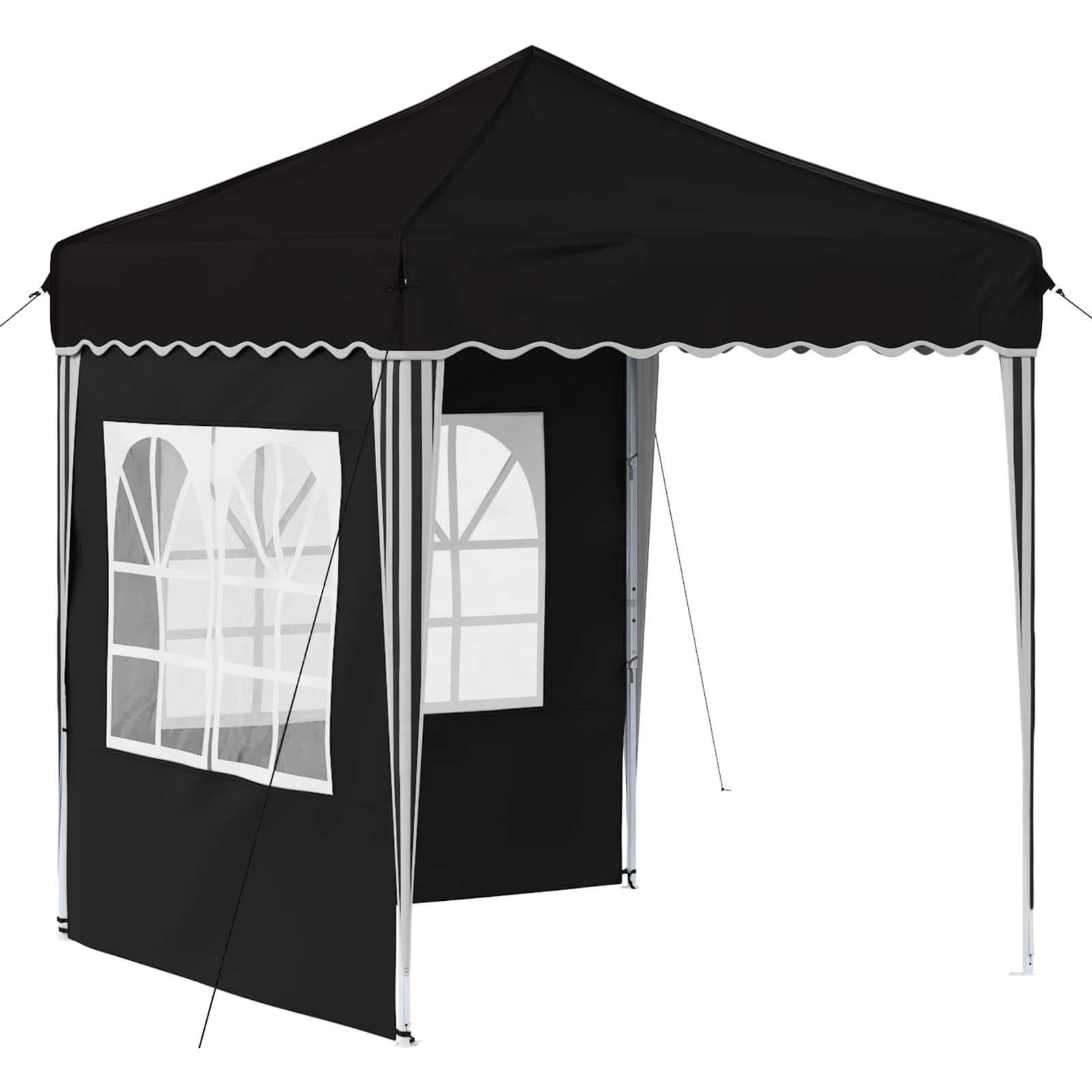 Pop-up partytent 195 x 195 x 245 cm Zwart Oxford Stof