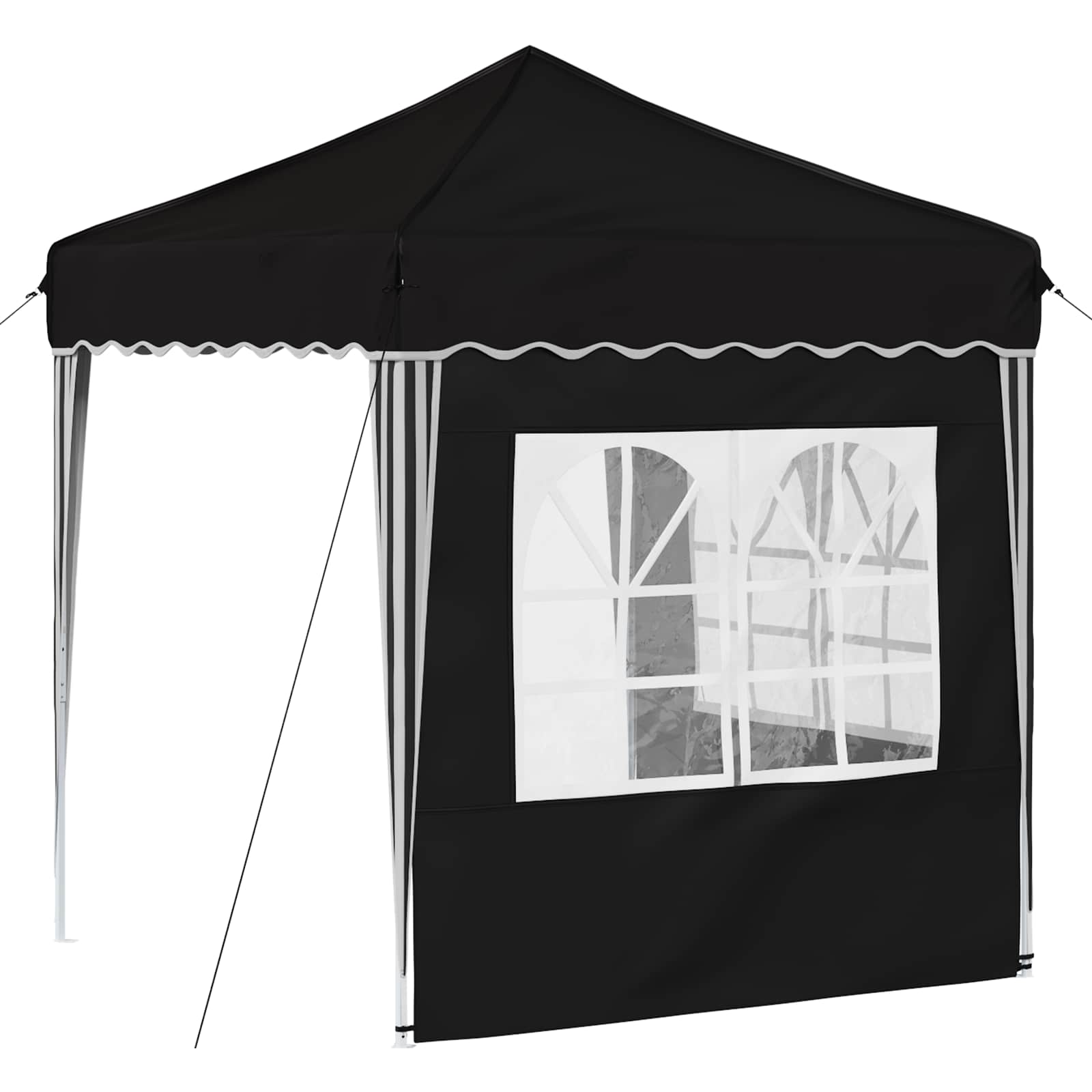 Pop-up partytent 195 x 195 x 245 cm Zwart Oxford Stof