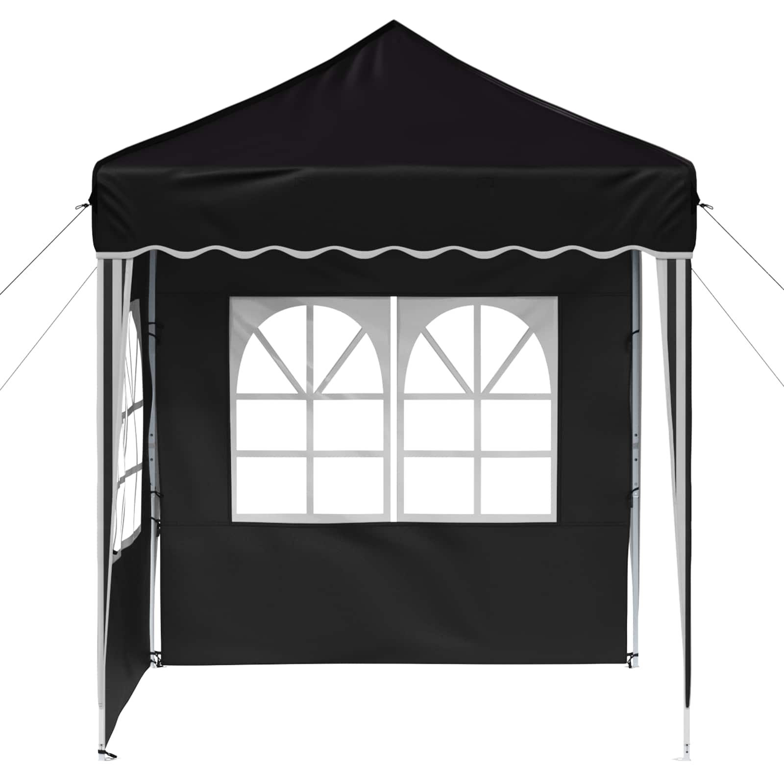 Pop-up partytent 195 x 195 x 245 cm Zwart Oxford Stof