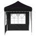 Pop-up partytent 195 x 195 x 245 cm Zwart Oxford Stof