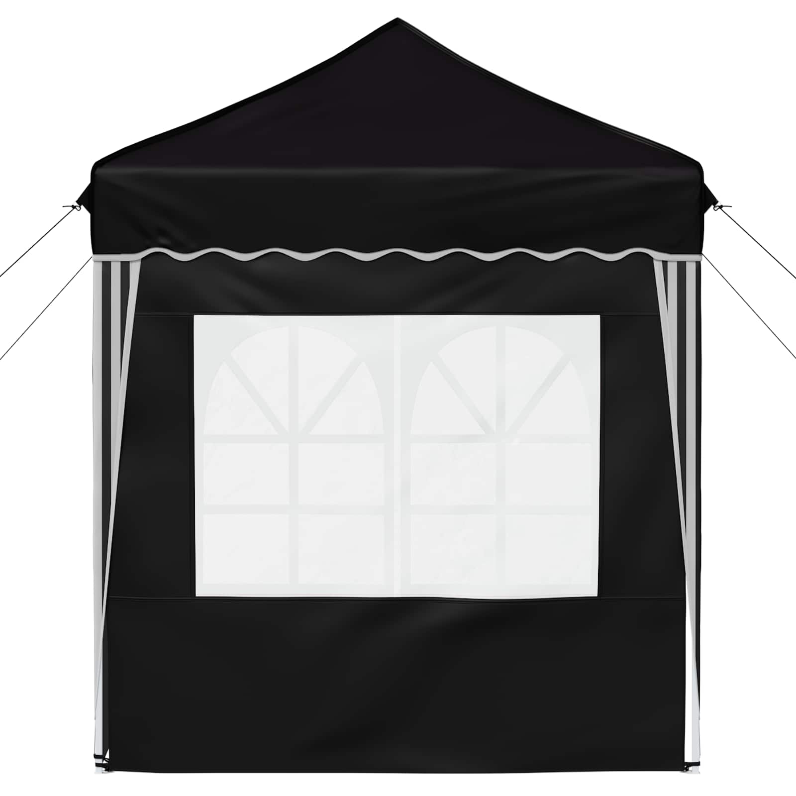 Pop-up partytent 195 x 195 x 245 cm Zwart Oxford Stof