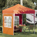 Pop-up partytent 195 x 195 x 245 cm Oranje Oxford Stof