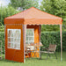 Pop-up partytent 195 x 195 x 245 cm Oranje Oxford Stof