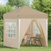 Pop-up partytent 195 x 195 x 245 cm Crèmekleurig Oxford Stof