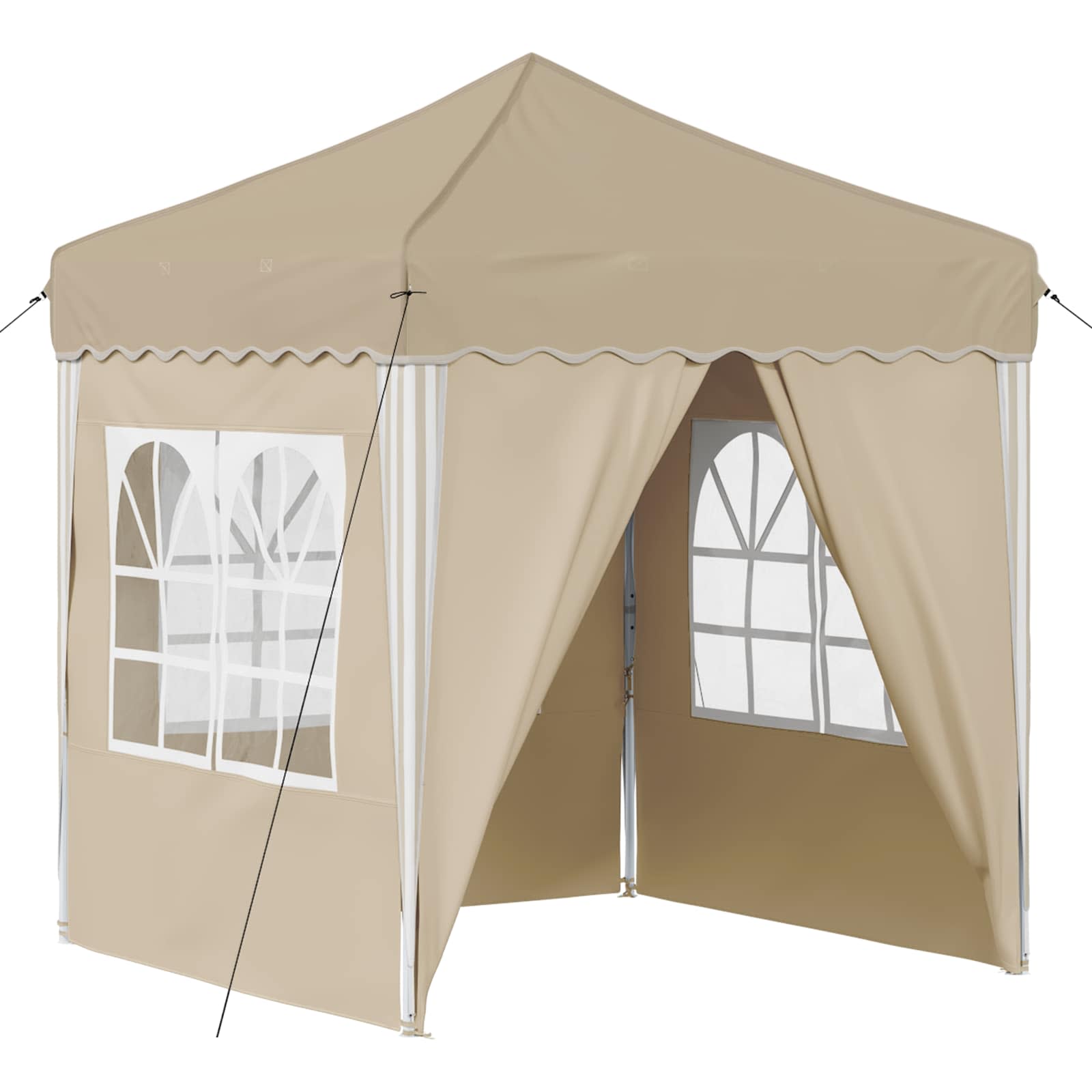 Pop-up partytent 195 x 195 x 245 cm Crèmekleurig Oxford Stof