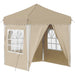 Pop-up partytent 195 x 195 x 245 cm Crèmekleurig Oxford Stof