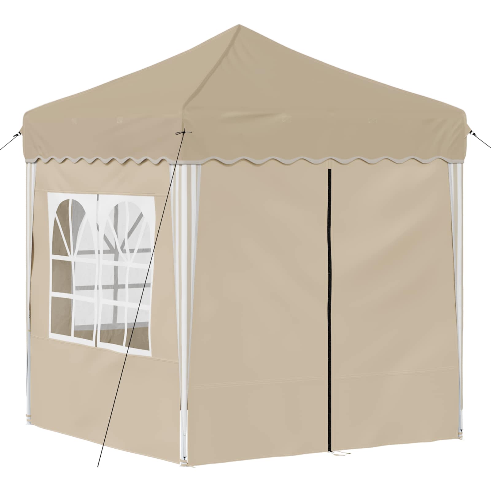 Pop-up partytent 195 x 195 x 245 cm Crèmekleurig Oxford Stof
