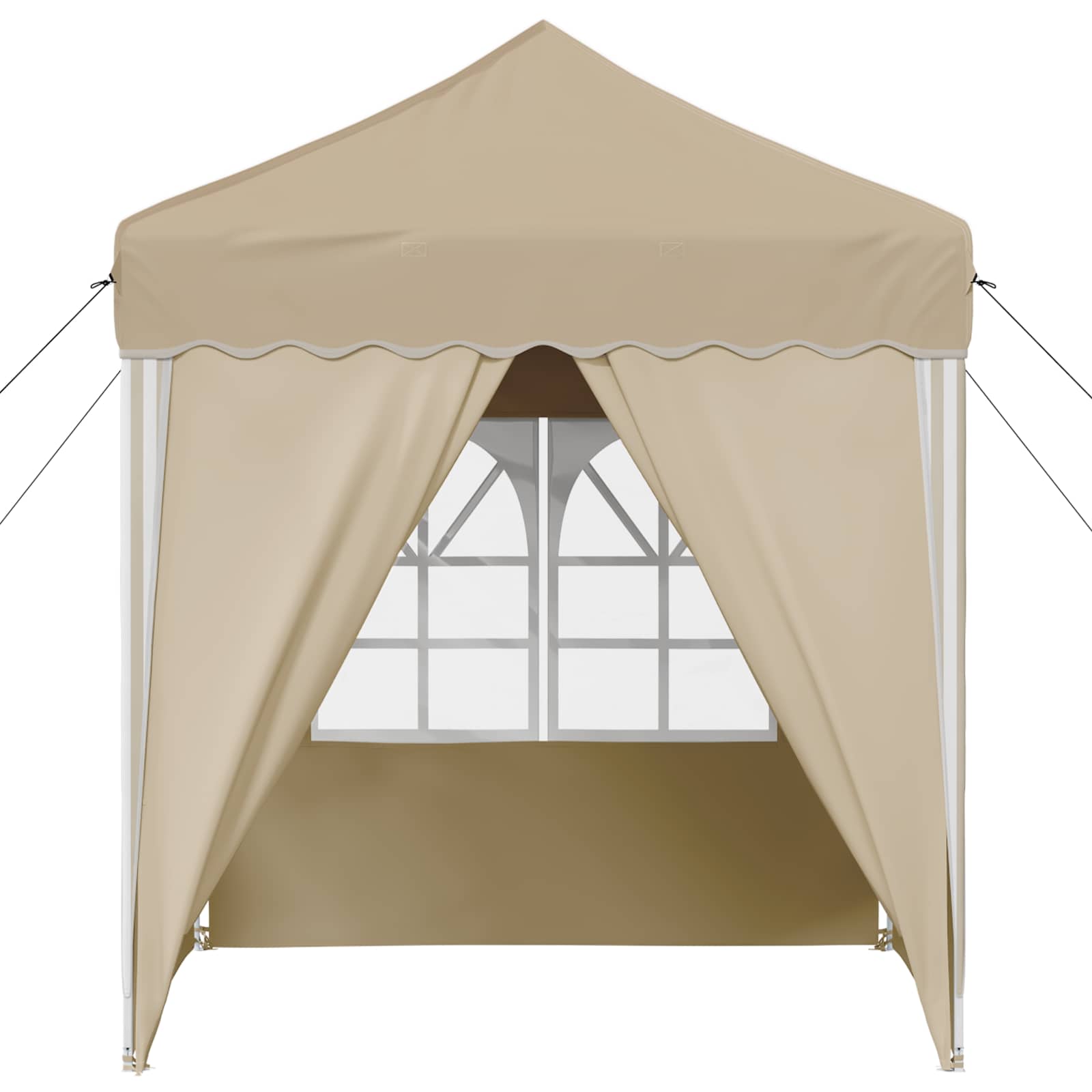 Pop-up partytent 195 x 195 x 245 cm Crèmekleurig Oxford Stof