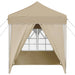 Pop-up partytent 195 x 195 x 245 cm Crèmekleurig Oxford Stof