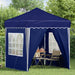 Pop-up partytent 195 x 195 x 245 cm Blauw Oxford Stof