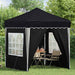 Pop-up partytent 195 x 195 x 245 cm Antracietkleurig