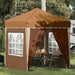 Pop-up partytent 195 x 195 x 245 cm Beige Oxford Stof