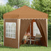 Pop-up partytent 195 x 195 x 245 cm Beige Oxford Stof