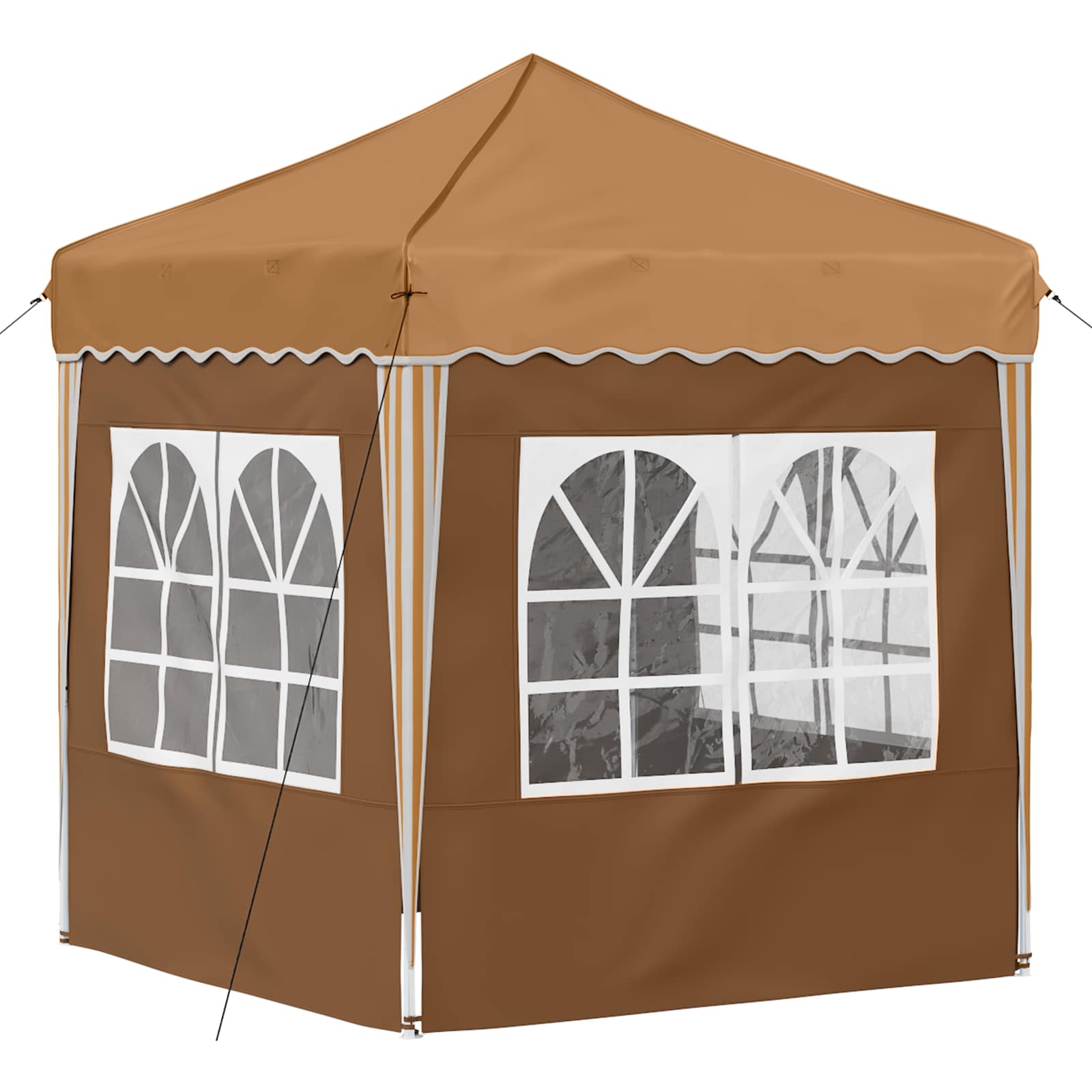 Pop-up partytent 195 x 195 x 245 cm Beige Oxford Stof