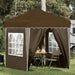Pop-up partytent 195 x 195 x 245 cm Taupe Oxford Stof