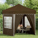 Pop-up partytent 195 x 195 x 245 cm Taupe Oxford Stof