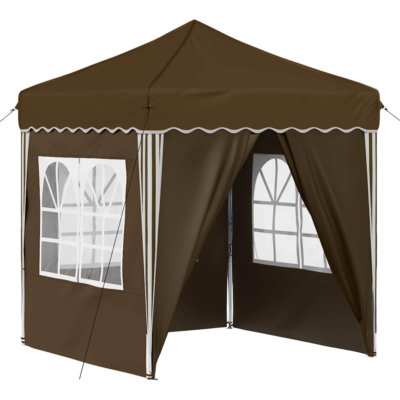 Pop-up partytent 195 x 195 x 245 cm Taupe Oxford Stof