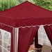 Pop-up partytent 195 x 195 x 245 cm Bordeauxrood Oxford Stof