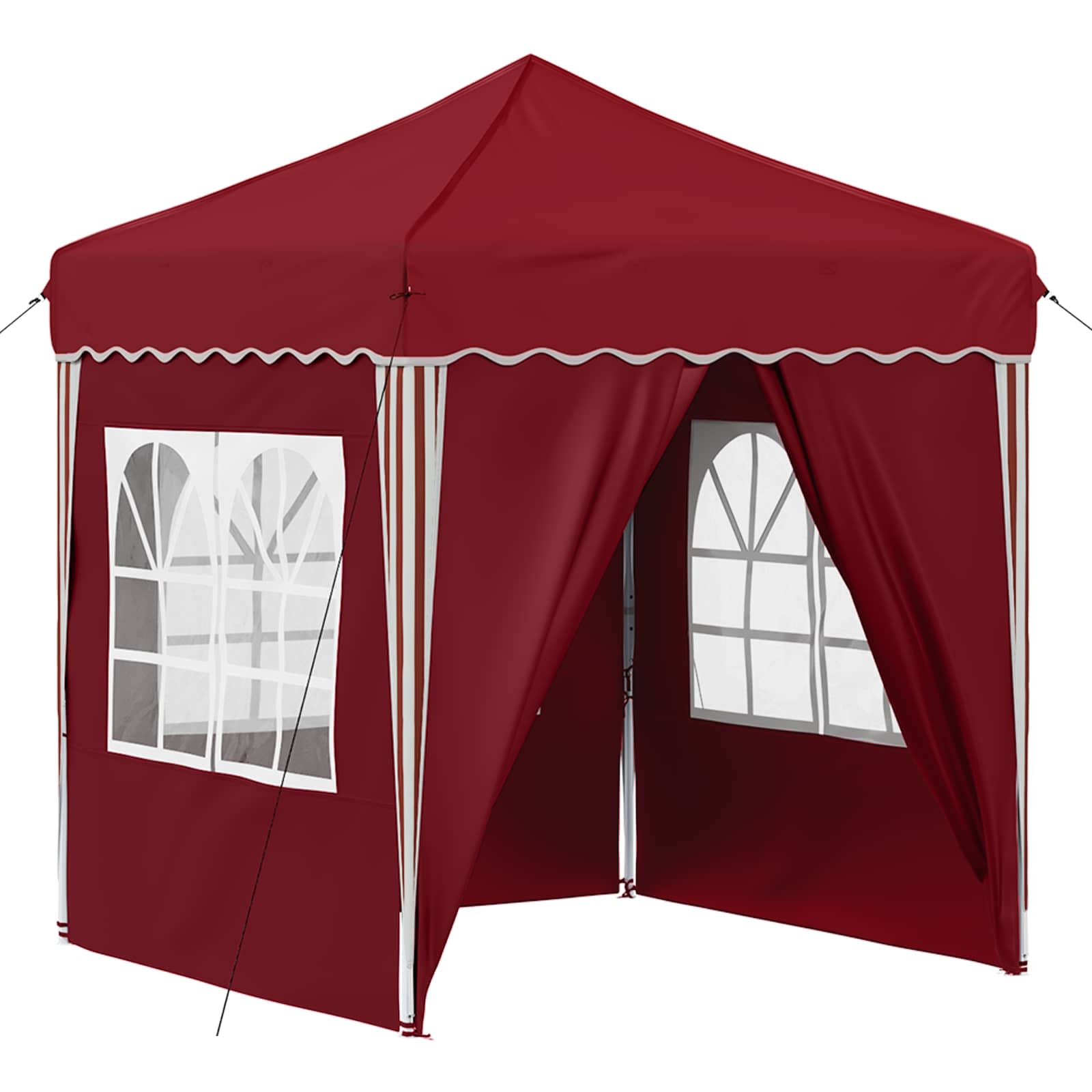 Pop-up partytent 195 x 195 x 245 cm Bordeauxrood Oxford Stof