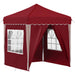 Pop-up partytent 195 x 195 x 245 cm Bordeauxrood Oxford Stof