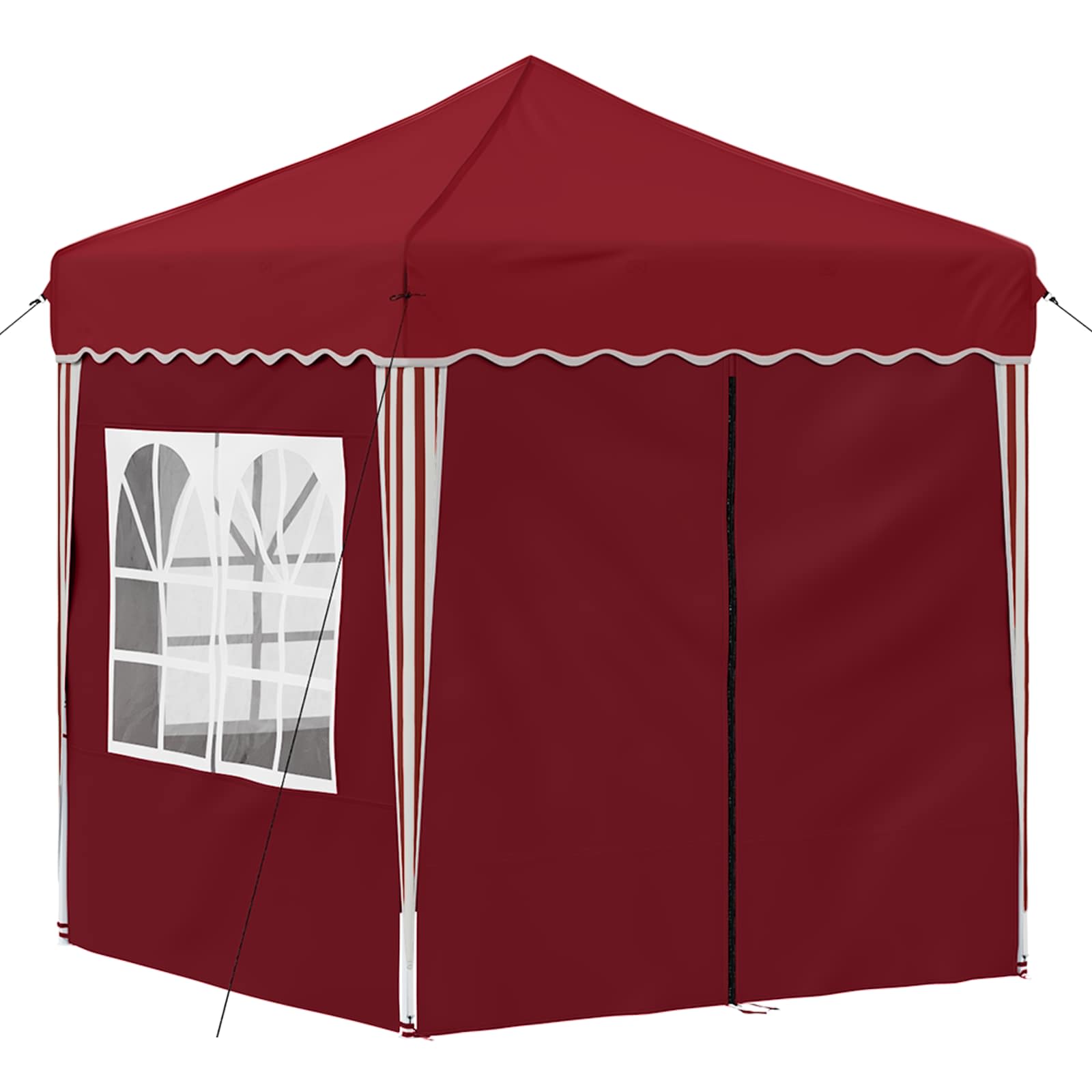 Pop-up partytent 195 x 195 x 245 cm Bordeauxrood Oxford Stof
