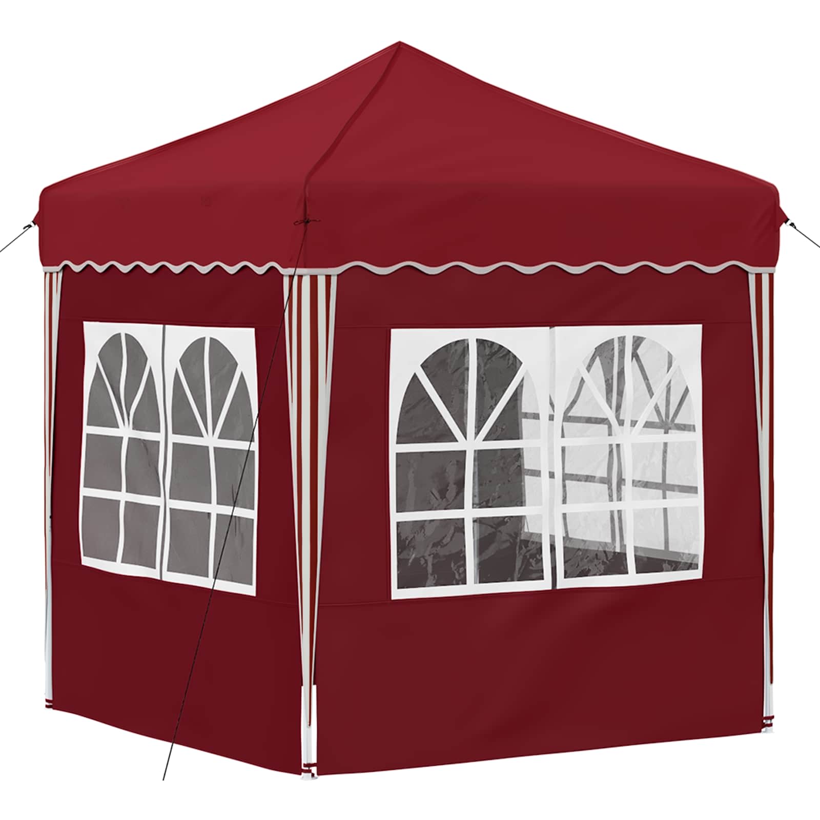 Pop-up partytent 195 x 195 x 245 cm Bordeauxrood Oxford Stof