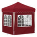 Pop-up partytent 195 x 195 x 245 cm Bordeauxrood Oxford Stof