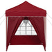 Pop-up partytent 195 x 195 x 245 cm Bordeauxrood Oxford Stof