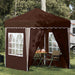 Pop-up partytent 195 x 195 x 245 cm Bruin Oxford Stof
