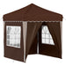 Pop-up partytent 195 x 195 x 245 cm Bruin Oxford Stof