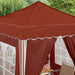 Pop-up partytent 195 x 195 x 245 cm Terracotta Oxford Stof