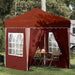 Pop-up partytent 195 x 195 x 245 cm Terracotta Oxford Stof