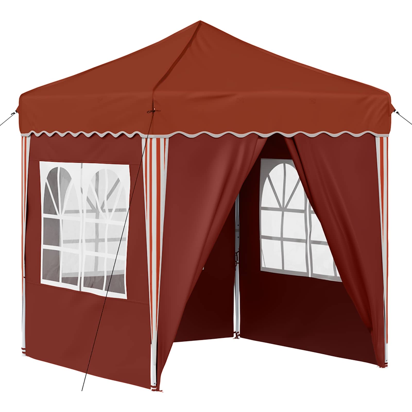 Pop-up partytent 195 x 195 x 245 cm Terracotta Oxford Stof