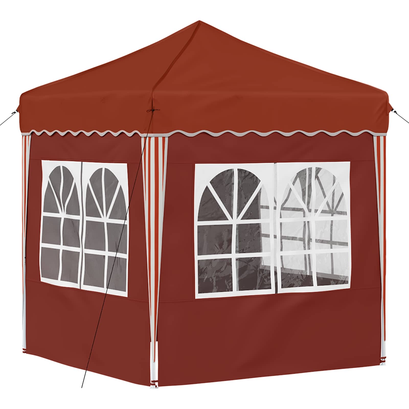 Pop-up partytent 195 x 195 x 245 cm Terracotta Oxford Stof