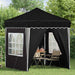 Pop-up partytent 195 x 195 x 245 cm Zwart Oxford Stof