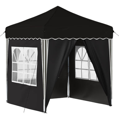 Pop-up partytent 195 x 195 x 245 cm Zwart Oxford Stof