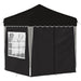 Pop-up partytent 195 x 195 x 245 cm Zwart Oxford Stof
