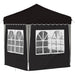 Pop-up partytent 195 x 195 x 245 cm Zwart Oxford Stof
