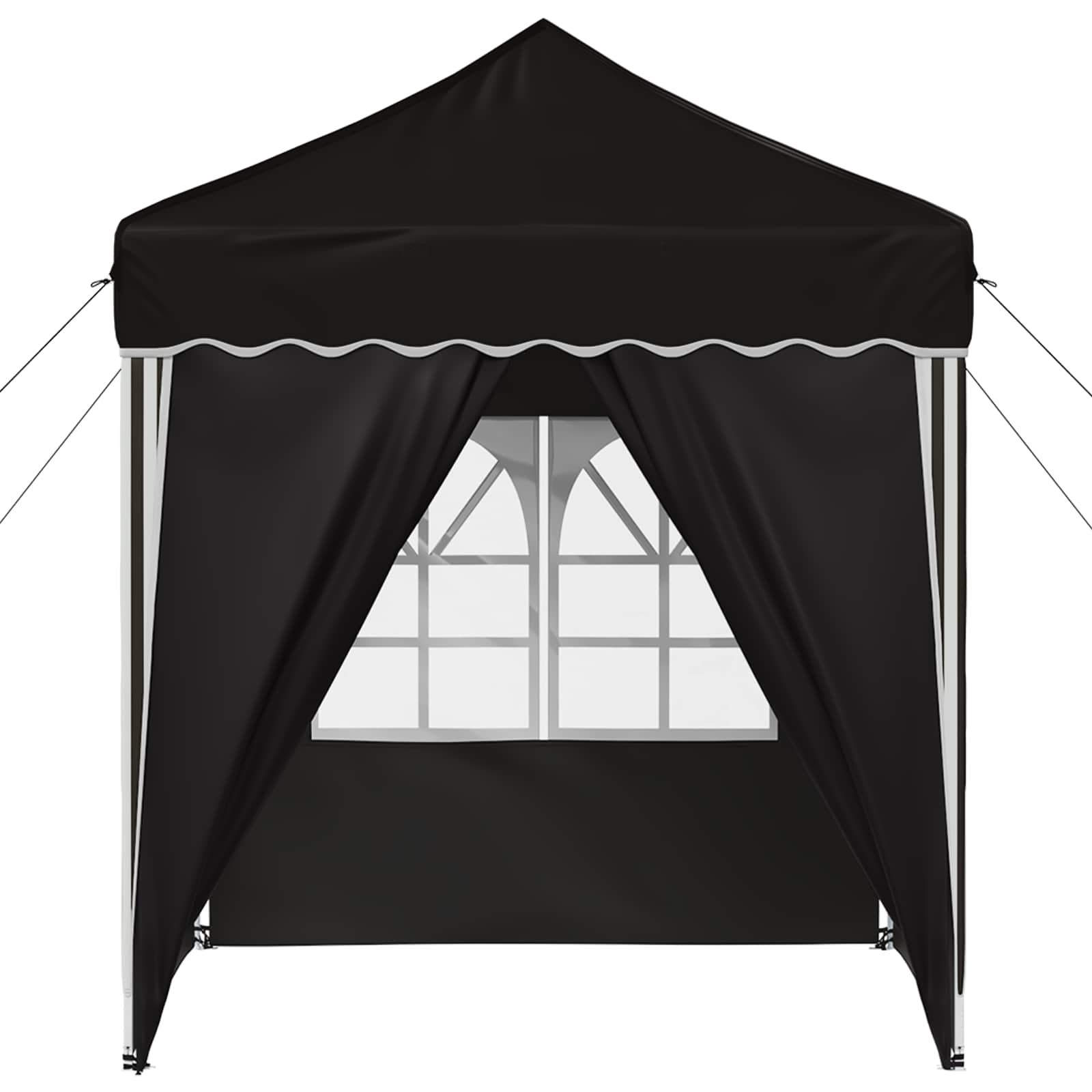 Pop-up partytent 195 x 195 x 245 cm Zwart Oxford Stof