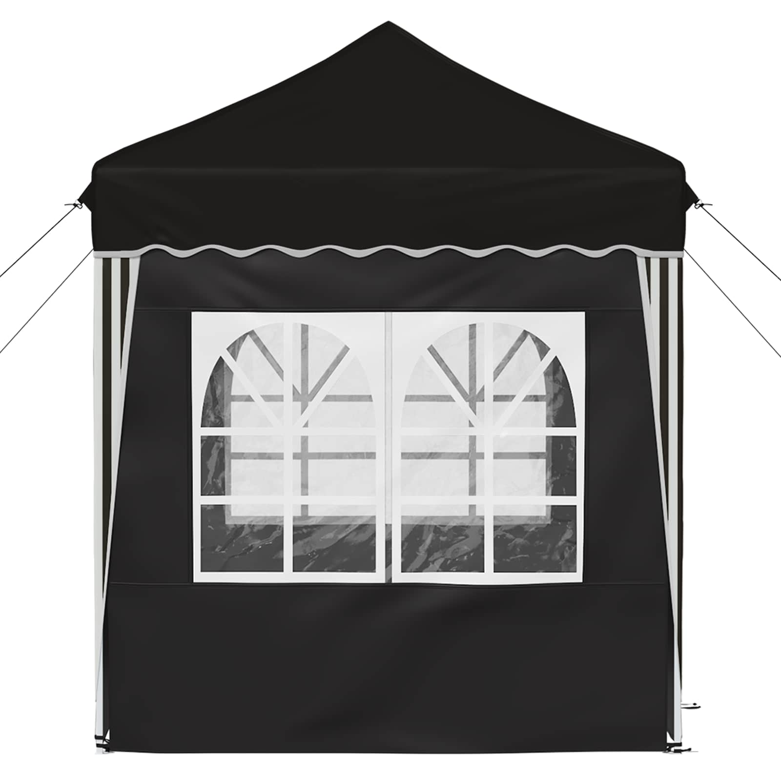 Pop-up partytent 195 x 195 x 245 cm Zwart Oxford Stof