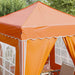 Pop-up partytent 195 x 195 x 245 cm Oranje Oxford Stof