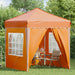 Pop-up partytent 195 x 195 x 245 cm Oranje Oxford Stof