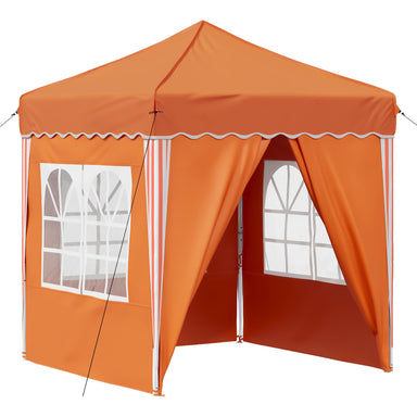 Pop-up partytent 195 x 195 x 245 cm Oranje Oxford Stof