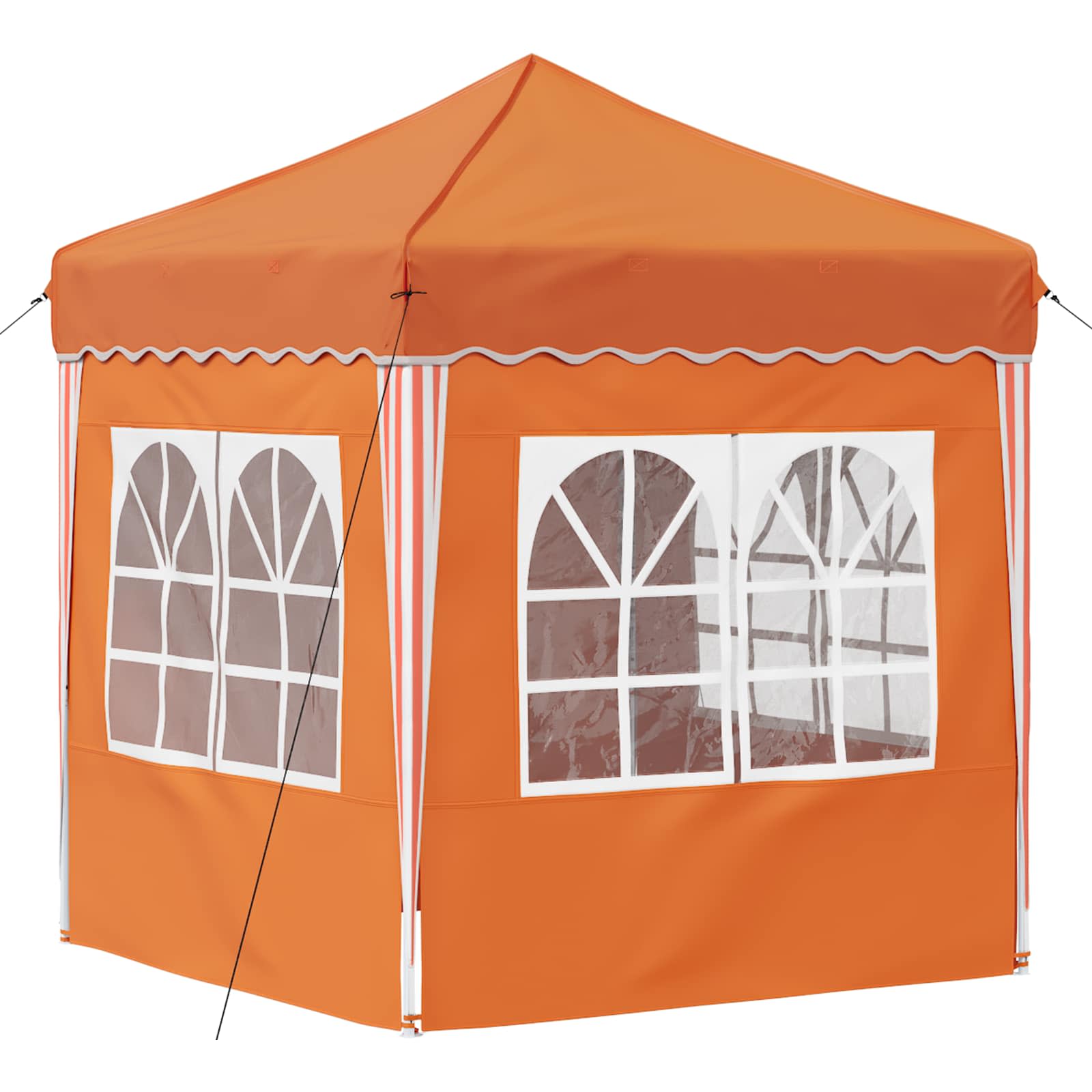 Pop-up partytent 195 x 195 x 245 cm Oranje Oxford Stof